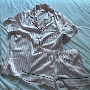 Victorias secret satin pink set